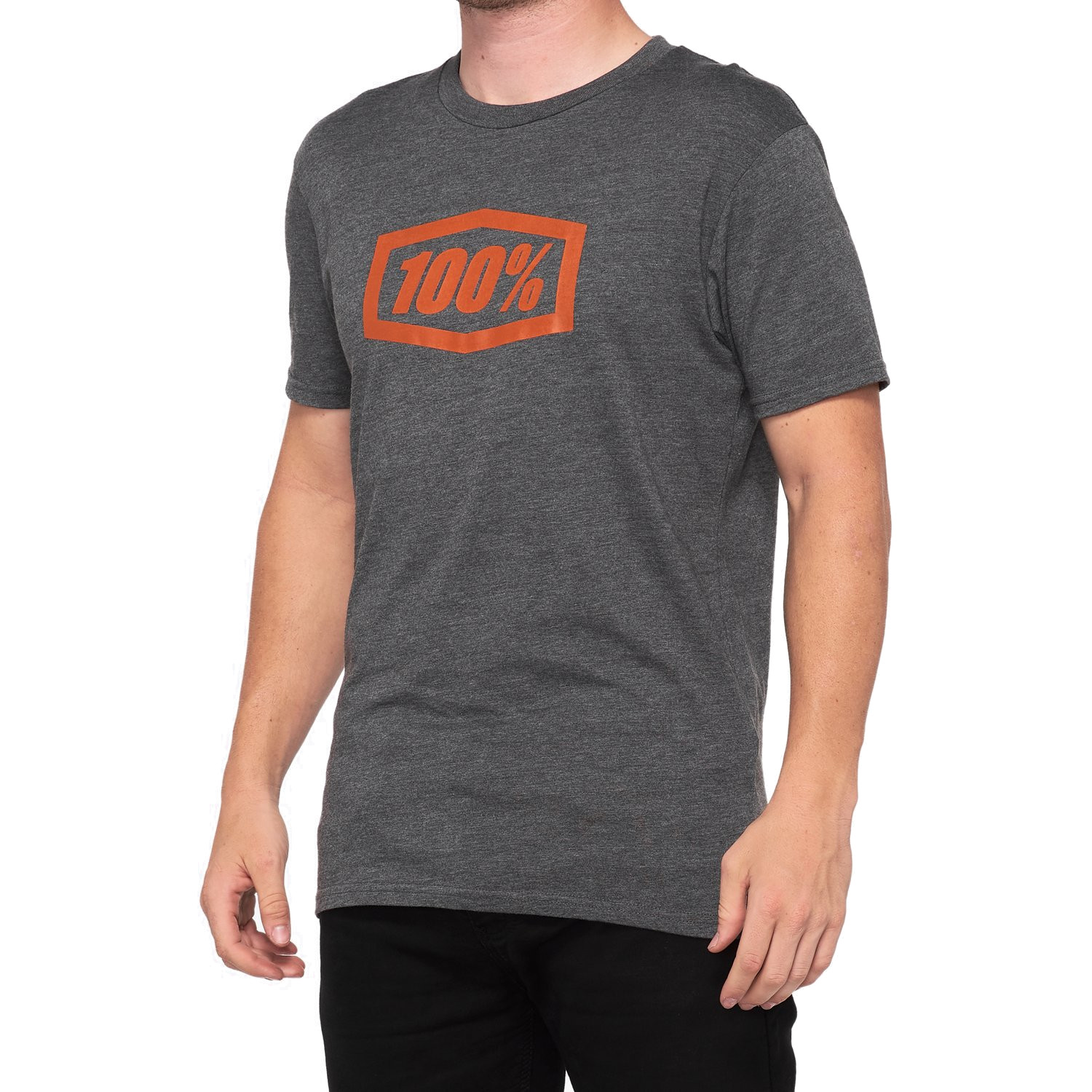 100% - SHIRT - ESSENTIAL T-SHIRT CHARCOAL HEATHER BRONZE